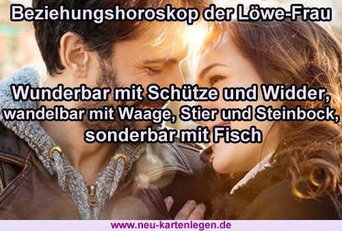 Beziehungshoroskop der Löwe-Frau Beziehungshoroskop der Löwe-Frau