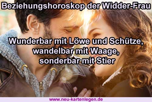 Beziehungshoroskop der Widder-Frau Beziehungshoroskop der Widder-Frau