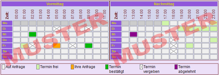 Terminkalender Muster